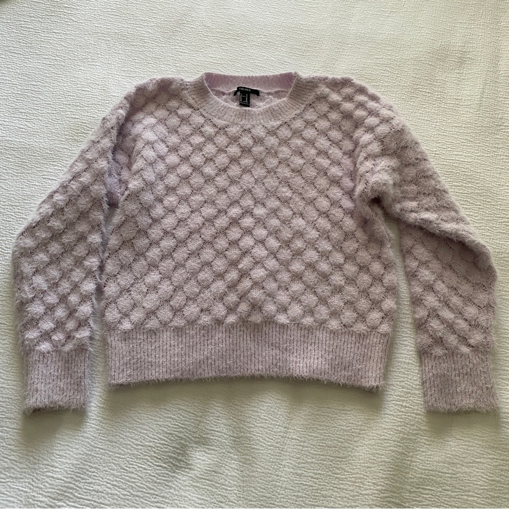 Forever 21 Sweater Fuzzy Lilac Medium